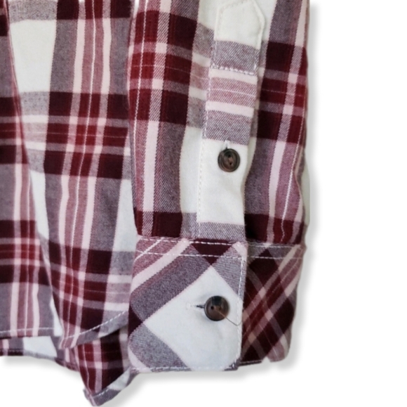 Sanctuary Boyfriend for Life Renegade Plaid Long Sleeve Button Front Relaxed Fit - Picture 12 of 16